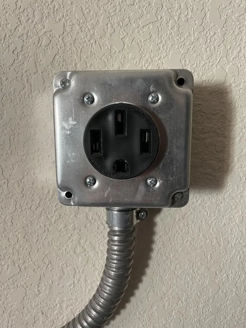 NEMA 14-50 outlet installed for Electrical Panel Upgrade in Howland Center